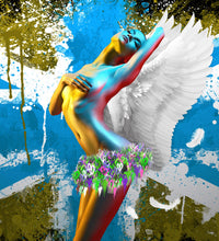 Load image into Gallery viewer, HIGH JACK 2 GRAFITTI BLUE &amp; BRONZE - Chloe Rox Design - Digital print - UK Art
