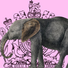Load image into Gallery viewer, Royal Elephant (Pink) - Chloe Rox Design - Digital print - UK Art
