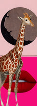 Load image into Gallery viewer, Giraffe moon with lips(Pink) - Chloe Rox Design - Digital print - UK Art
