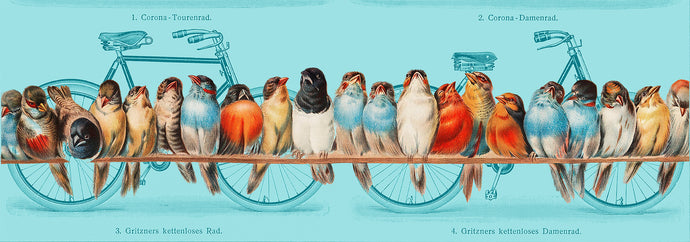 The gathering  on bikes - Chloe Rox Design - Digital print - UK Art