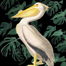 Load image into Gallery viewer, Pelican (Black foliage) - Chloe Rox Design - Digital print - UK Art
