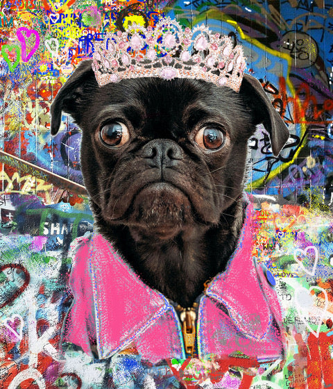 Pug Life - Chloe Rox Design - Digital print - UK Art