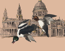 Load image into Gallery viewer, Two ducks in London - Chloe Rox Design - Digital print - UK Art
